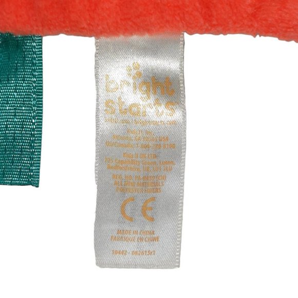 Bright Starts Taggies Ribbon Tags Lion Security Blanket Lovey 14" X 14" - Picture 5 of 5